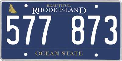 RI license plate 577873