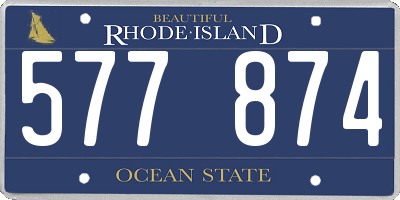 RI license plate 577874