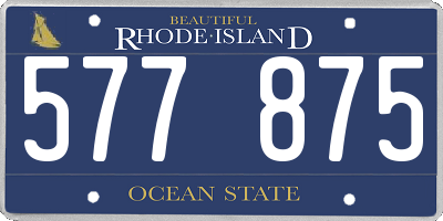 RI license plate 577875