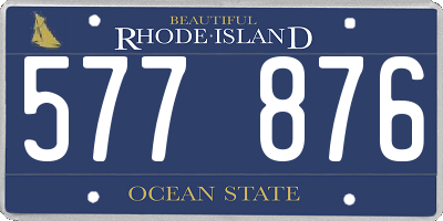 RI license plate 577876