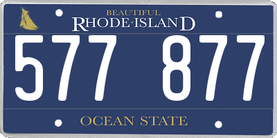 RI license plate 577877