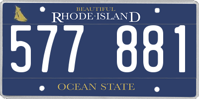 RI license plate 577881