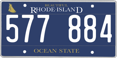 RI license plate 577884