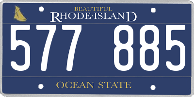 RI license plate 577885