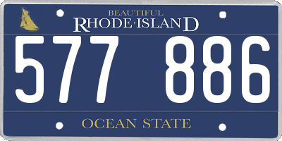 RI license plate 577886