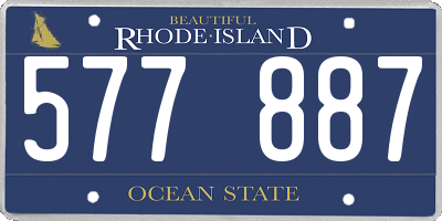RI license plate 577887