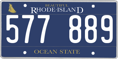 RI license plate 577889
