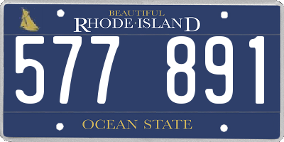 RI license plate 577891
