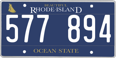 RI license plate 577894