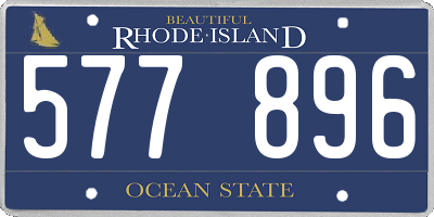 RI license plate 577896