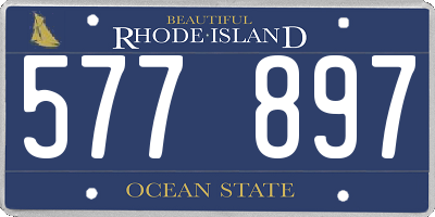 RI license plate 577897