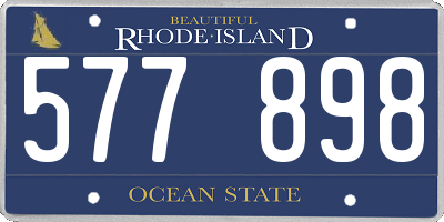 RI license plate 577898