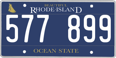 RI license plate 577899