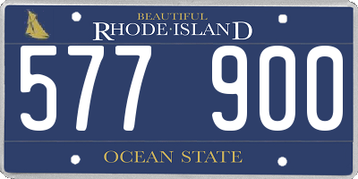 RI license plate 577900