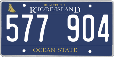 RI license plate 577904