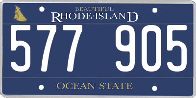 RI license plate 577905