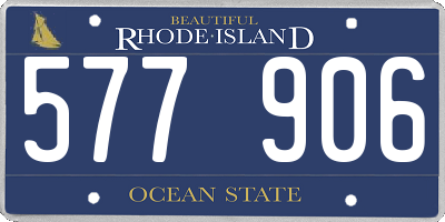 RI license plate 577906