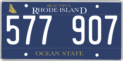 RI license plate 577907