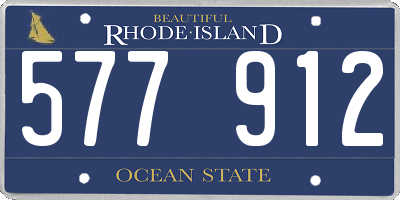 RI license plate 577912