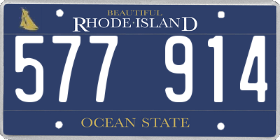 RI license plate 577914
