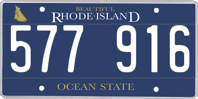 RI license plate 577916