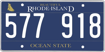 RI license plate 577918