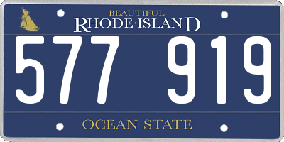 RI license plate 577919