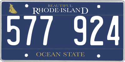 RI license plate 577924