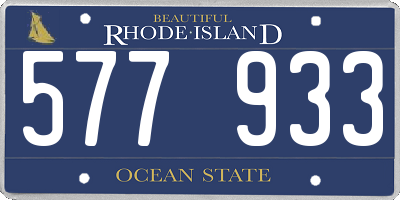 RI license plate 577933