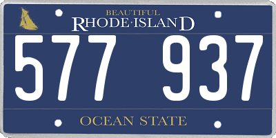 RI license plate 577937