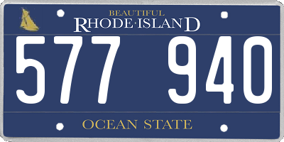 RI license plate 577940