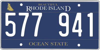 RI license plate 577941