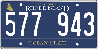 RI license plate 577943