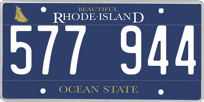 RI license plate 577944