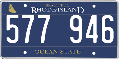 RI license plate 577946