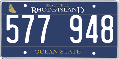 RI license plate 577948