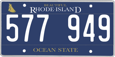 RI license plate 577949