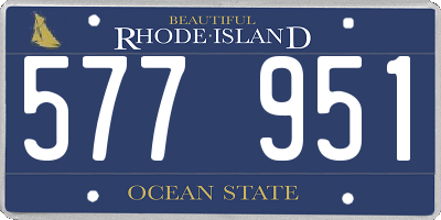 RI license plate 577951