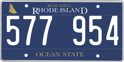 RI license plate 577954