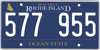 RI license plate 577955