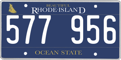 RI license plate 577956