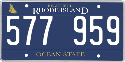 RI license plate 577959