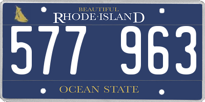 RI license plate 577963