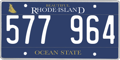RI license plate 577964