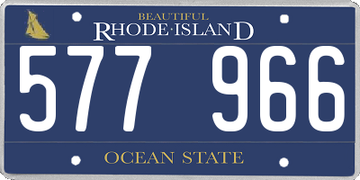 RI license plate 577966