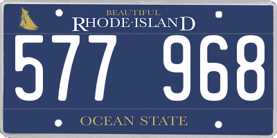 RI license plate 577968