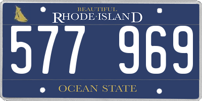 RI license plate 577969