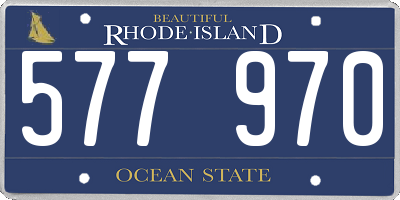 RI license plate 577970