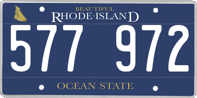 RI license plate 577972