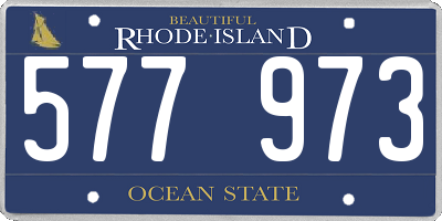 RI license plate 577973